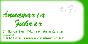 annamaria fuhrer business card